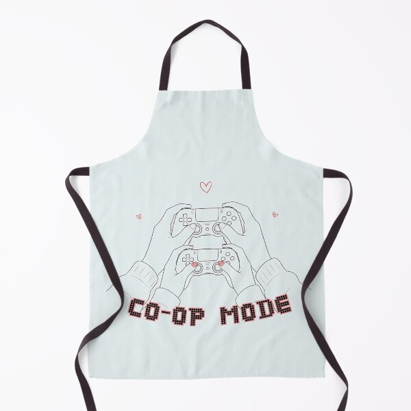 Item preview, Co-op Mode | Minimalist gaming couple with controllers designed and sold by Love&Geek.