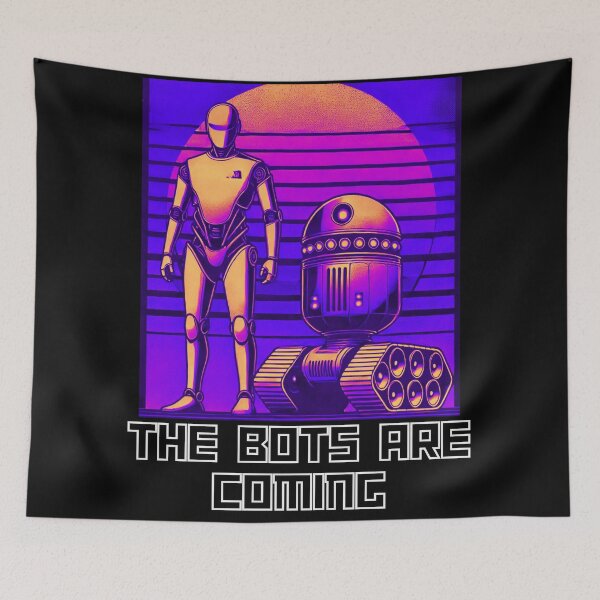 Item preview, Humanoid Robot The Bots Are Coming AI Sci Fi Futuristic Android AI Tech Graphic Tee designed and sold by TEEJAMBOREE.