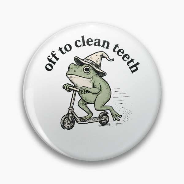 Item preview, Off To Clean Teeth Frog Scooter designed and sold by SiarheiYur.