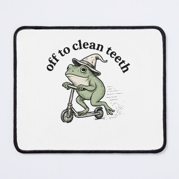 Item preview, Off To Clean Teeth Frog Scooter designed and sold by SiarheiYur.