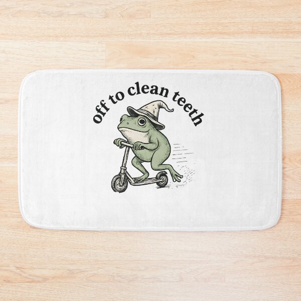 Item preview, Off To Clean Teeth Frog Scooter designed and sold by SiarheiYur.