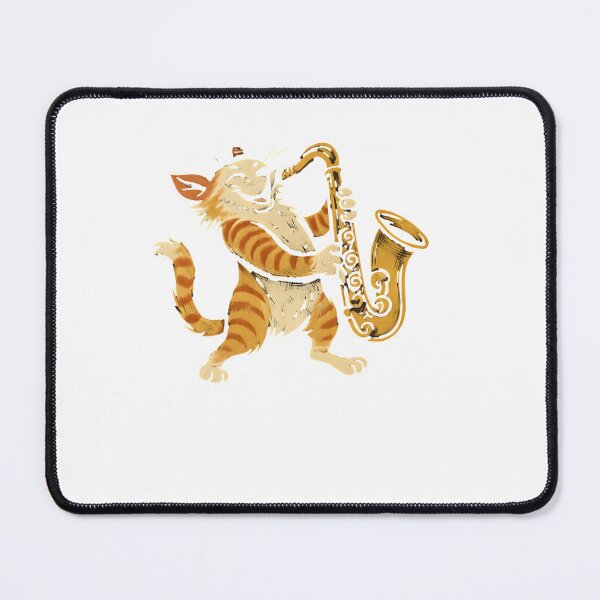 Item preview, Jazz Cat Playing Saxophone designed and sold by SiarheiYur.