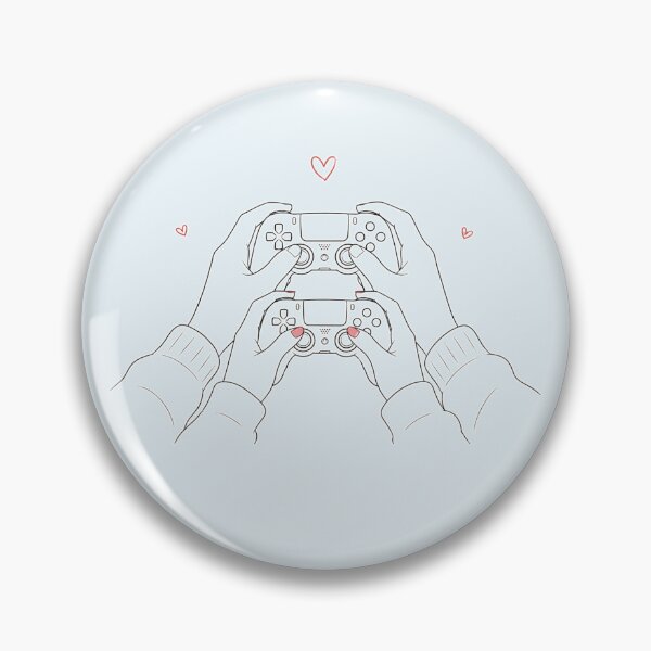Item preview, Co-op Mode for couples | Minimalist gamer couple with controllers designed and sold by Love&Geek.