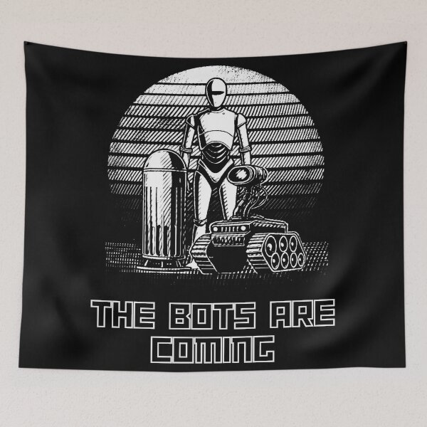 Item preview, Humanoid Robot The Bots Are Coming AI Sci Fi Futuristic Android AI Tech Graphic Tee designed and sold by TEEJAMBOREE.