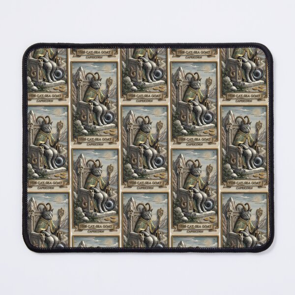 Item preview, Vintage Capricorn Sea Goat Cat Tarot Card designed and sold by Idealforme.