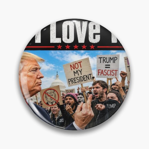 Item preview, Trump Gives The Finger To Leftist Demonstrators designed and sold by JoelsCorner.