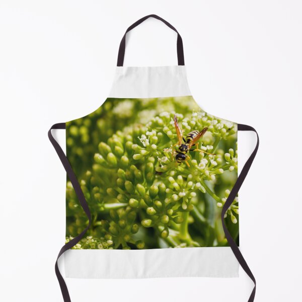 Item preview, Wasp Feeding on Green Flower Buds Macro Pollination Insect In Garden Close-Up designed and sold by Nmallia.