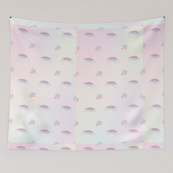 Artikelvorschau, Niedliches Regenbogenmuster in Pastellfarben – Ästhetisches Design mit Kawaii-Wolken und Sternen entworfen und verkauft von Mobile Cases Store.