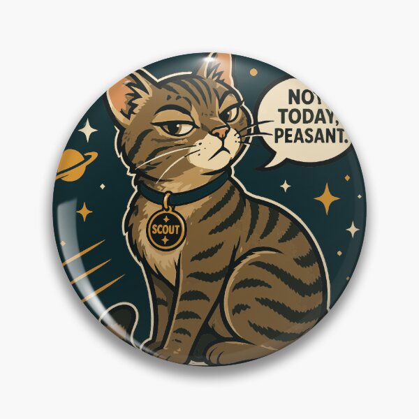 Item preview, Scout “Not Today, Peasant” Cat designed and sold by RocketDogArtStudio.