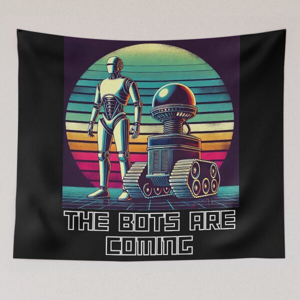 Item preview, Humanoid Robot The Bots Are Coming AI Sci Fi Futuristic Android AI Tech Graphic Tee designed and sold by TEEJAMBOREE.