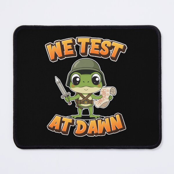 Item preview, We Test At Dawn Funny Frog Test Day | Cute Frog Soldier Funny School Design designed and sold by PROPera-design.