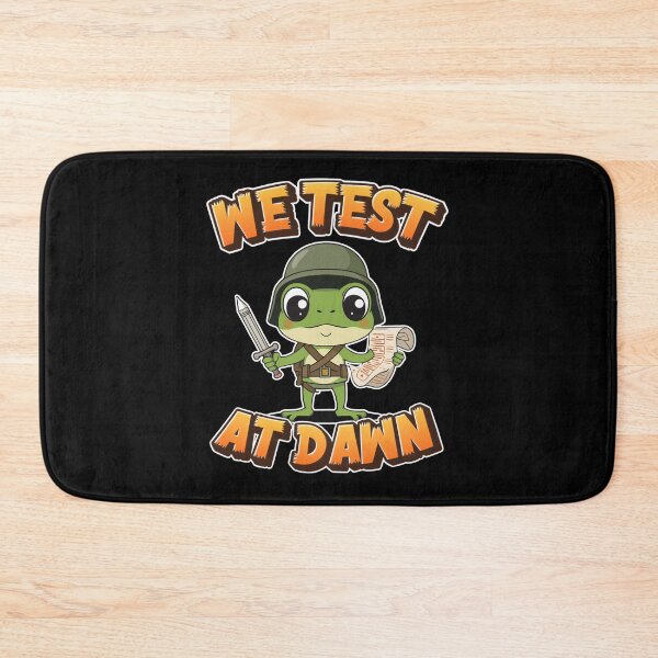 Item preview, We Test At Dawn Funny Frog Test Day | Cute Frog Soldier Funny School Design designed and sold by PROPera-design.