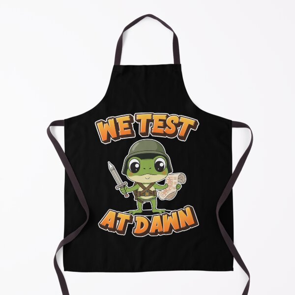 Item preview, We Test At Dawn Funny Frog Test Day | Cute Frog Soldier Funny School Design designed and sold by PROPera-design.