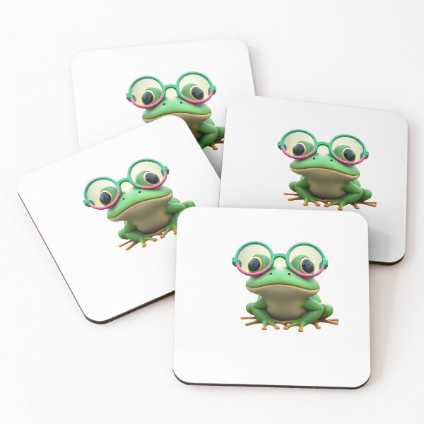 Item preview, Cute Cartoon Frog With Pink Round Glasses designed and sold by Hafcishop.