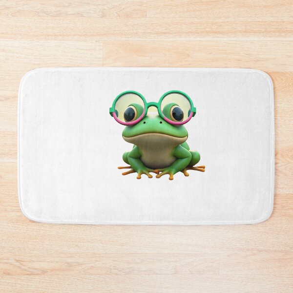 Item preview, Cute Cartoon Frog With Pink Round Glasses designed and sold by Hafcishop.