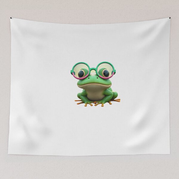 Item preview, Cute Cartoon Frog With Pink Round Glasses designed and sold by Hafcishop.