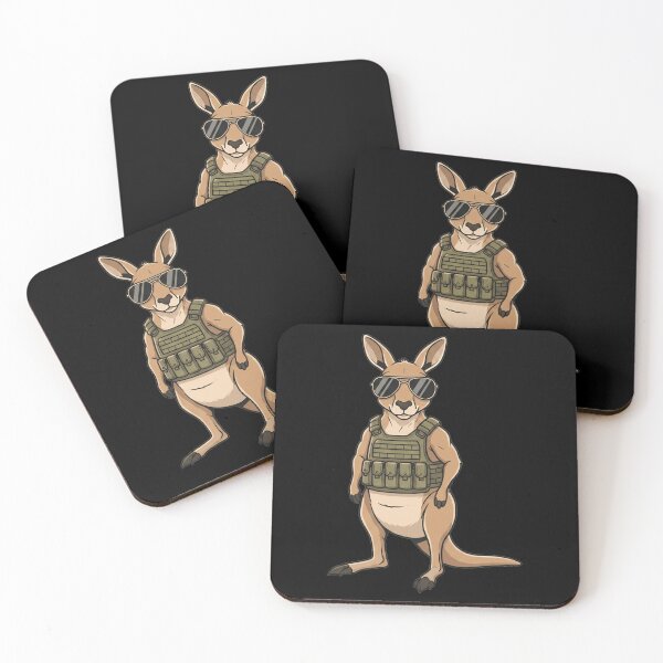Item preview, Tactical Kangaroo Wearing Aviator Sunglasses designed and sold by k3rstman1.