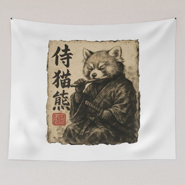 Item preview, Samurai Red Panda Flute designed and sold by SiarheiYur.