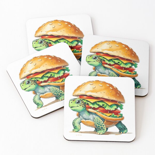 Item preview, Funny Sea Turtle Hamburger Fast Food Hybrid Art designed and sold by AQUILAKREO.