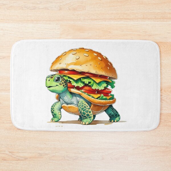 Item preview, Funny Sea Turtle Hamburger Fast Food Hybrid Art designed and sold by AQUILAKREO.