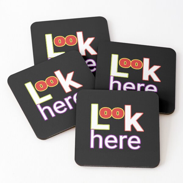 Item preview, Look Here Vibrant Typography Design designed and sold by Ahilwani.