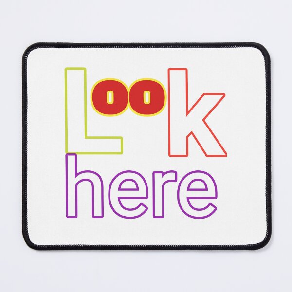 Item preview, Look Here Vibrant Typography Design designed and sold by Ahilwani.