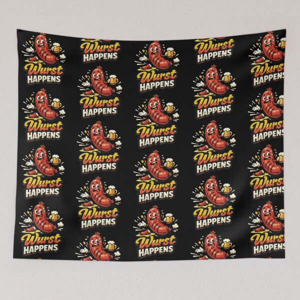 Item preview, Wurst Happens – Funny German Sausage T‑Shirt designed and sold by Redwan   Sarker  ⭐⭐⭐⭐⭐.