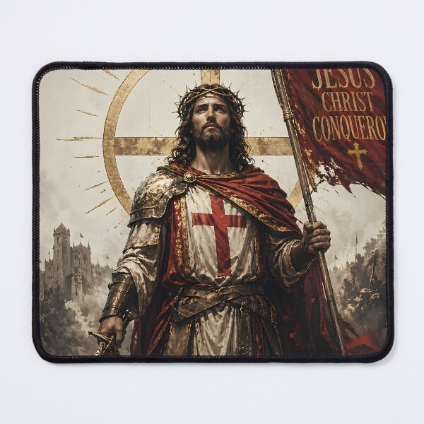 Item preview, Jesus Christ Conqueror – Victorious Christian Warrior Art designed and sold by dfranc.