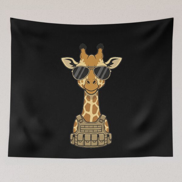 Item preview, Tactical Giraffe in Aviator Sunglasses designed and sold by k3rstman1.