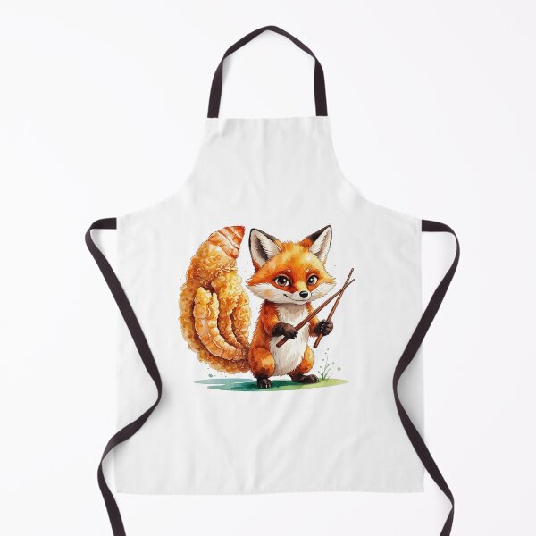Item preview, Cute Fox with Tempura Shrimp Tail Japanese Ebi Fry Art designed and sold by AQUILAKREO.