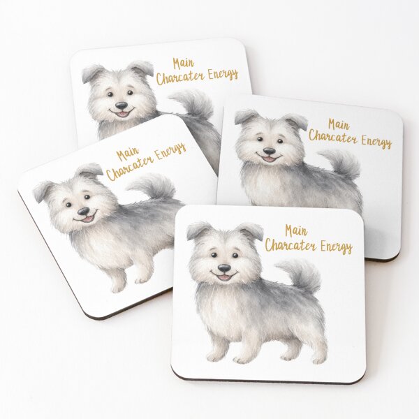 Item preview, Main Character Energy Dog Cute Fluffy Puppy Aesthetic Sticker Shirt Gift designed and sold by olenapetol.