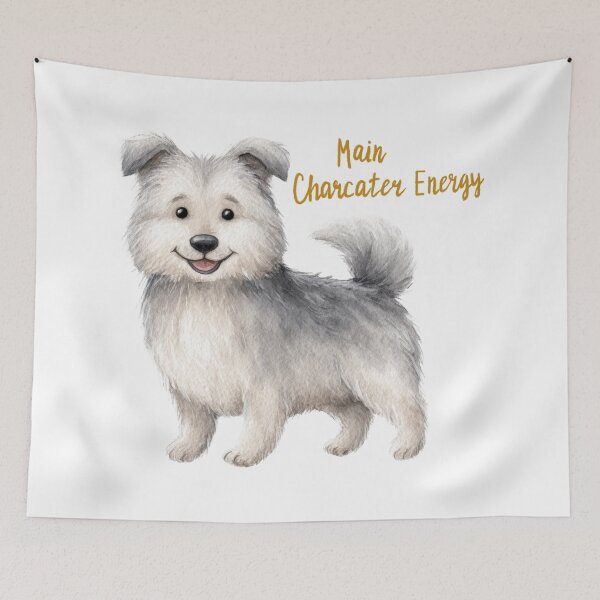 Item preview, Main Character Energy Dog Cute Fluffy Puppy Aesthetic Sticker Shirt Gift designed and sold by olenapetol.