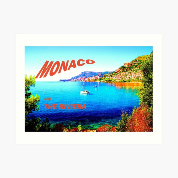 Monaco and the Riviera. Art Print