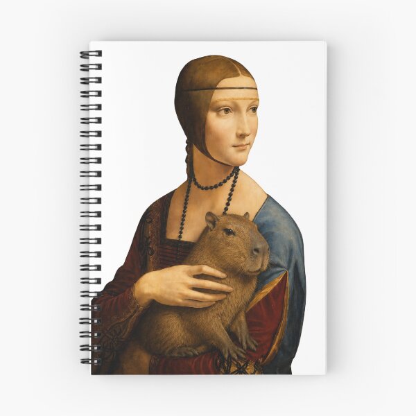 Item preview, Lady with a Capybara – Renaissance Funny Animal Art designed and sold by STUDIODRKS.