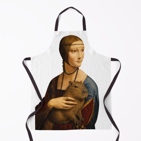 Item preview, Lady with a Capybara – Renaissance Funny Animal Art designed and sold by STUDIODRKS.
