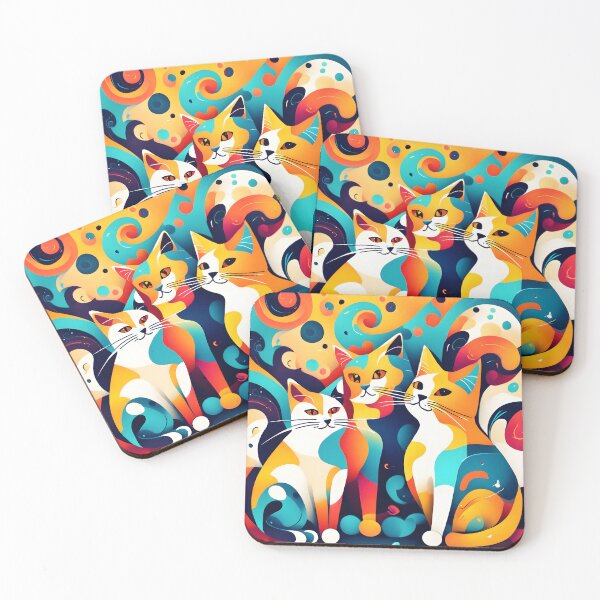 Item preview, Abstract Cat Trio designed and sold by ByNicoleSara.