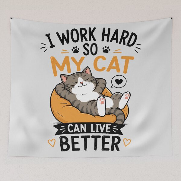 Item preview, I Work Hard So My Cat Can Live Better designed and sold by Unknowj.