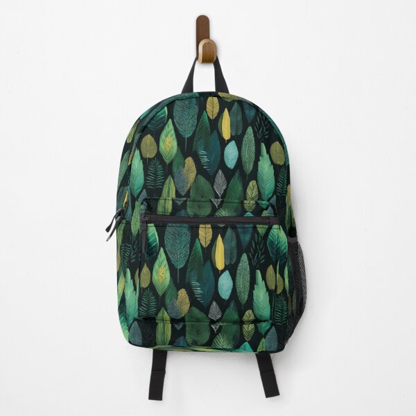 Item preview, Abstract Botanical Leaves Pattern Green Teal designed and sold by NicolasGlowArt.