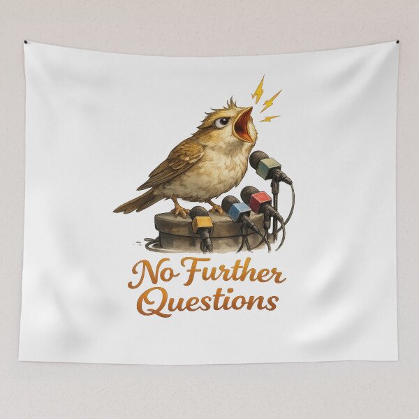 Item preview, No Further Questions Funny Bird Press Conference designed and sold by jgvisualarts.