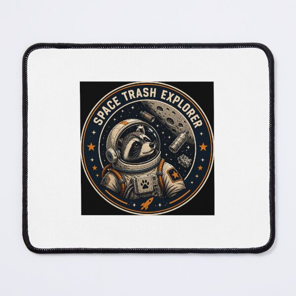 Item preview, Space Trash Explorer – Raccoon Astronaut Vintage Mission Patch designed and sold by GlitterAndStars.