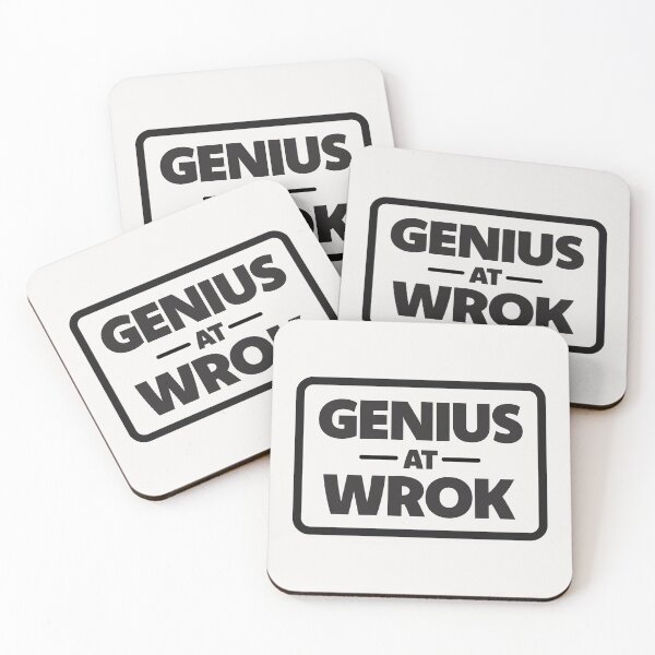 Item preview, Genius At Wrok | Funny Typo Design (Poster Version) designed and sold by Guided by Voices.