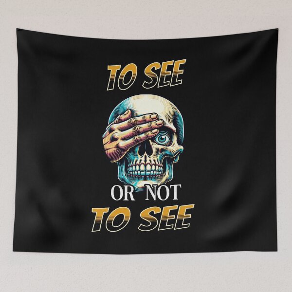 Item preview, To See Or Not To See - Surreal Skull Art designed and sold by HoshisWorld2018.