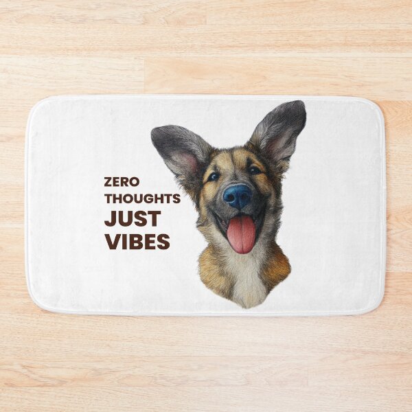 Item preview, Zero Thoughts Just Vibes Dog Meme German Shepherd Funny Shirt Sticker designed and sold by olenapetol.