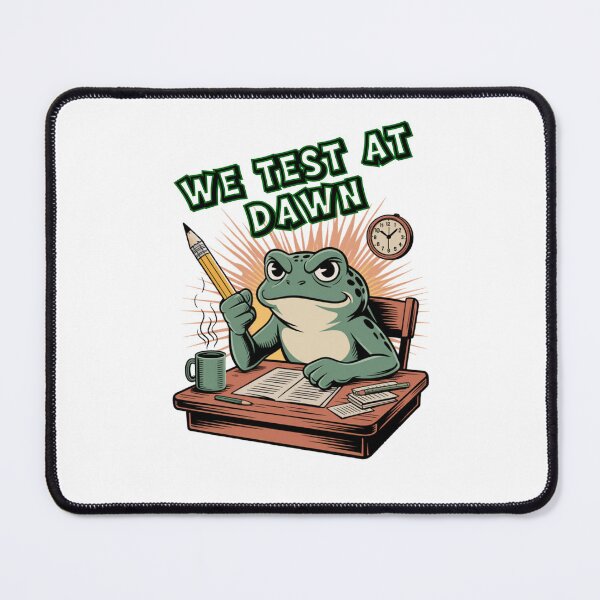 Item preview, We Test At Dawn Funny Frog Test Day designed and sold by Naitsebas.