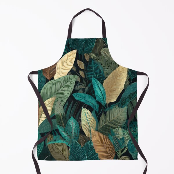 Item preview, Lush Tropical Leaves Jungle Botanical Pattern designed and sold by NicolasGlowArt.