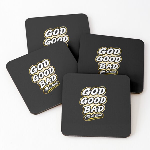 Item preview, God Good Bad All Di Time White Typography Shirt designed and sold by Irie Lifestyle Prints.