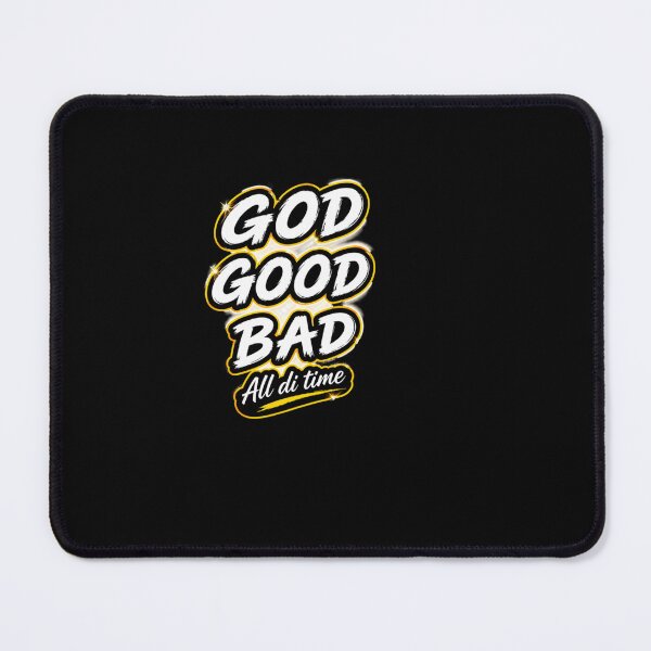 Item preview, God Good Bad All Di Time White Typography Shirt designed and sold by Irie Lifestyle Prints.