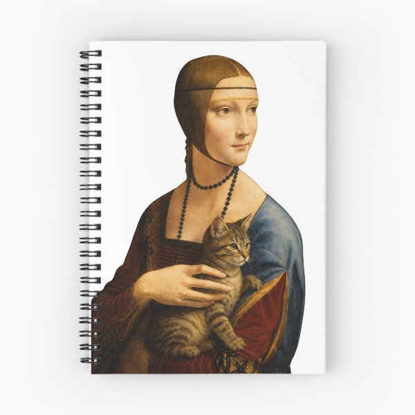 Item preview, Lady with a Cat – Renaissance Funny Animal Art designed and sold by STUDIODRKS.