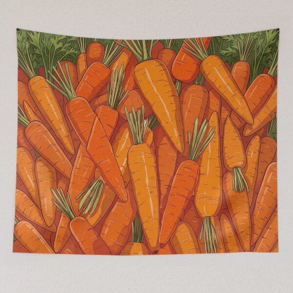 Item preview, Cute Carrot Seamless Pattern - Vibrant Retro Vegetable Art designed and sold by LiFFYSTYLE.