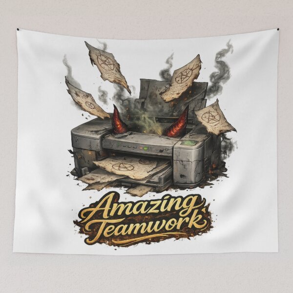 Item preview, Amazing Teamwork Printer Art designed and sold by jgvisualarts.